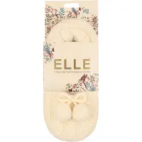 Elle 1 Paar Dames Kabelbrei Mocassinschoen Bootie - Warme Zachte Gezellige Binnenpantoffels