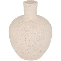 Atmosphera Bloemenvaas Ted - wit - keramiek - D26 x H33 cm - flesvaas - bolvaas