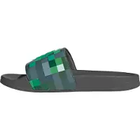 Adidas Strand-/badschoen 'ADILETTE SHOWER - MINECRAFT' antraciet / lichtgroen / donkergroen / wit
