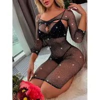 Snapshot - #partytime - Jurkje met Strass - One Size - Zwart