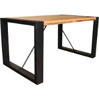 Lizzely Garden & Living Eettafel rechthoekig mangohout Jonas lichtbruin 140cm duurzaam mango tafel eetkamertafel hout