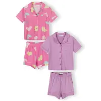 MINOTI Nachtkledij geel / lila / pink / rosa