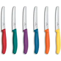 Victorinox Swiss Classic 6.7836.6C1 Tomato & Table Knife, Wavy, Multicolor, set van 6 tomatenmessen