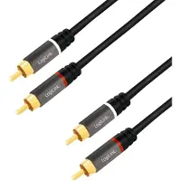 Logilink CA1203 Cinch Audio Aansluitkabel 1.5 m Zwart Afgeschermd, Kleurcodering