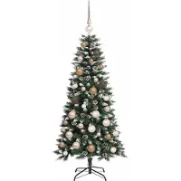 vidaXL Kunstkerstboom met 150 LED Groen 120 cm PVC en Plastic en Staal