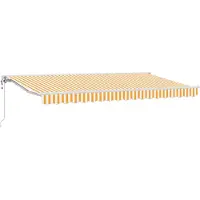 vidaXL Zonnescherm Frame Geel en Wit 400 x 200 cm