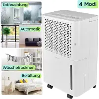 Nedis Luchtontvochtiger | 10 l/Dag | Ontvochtiging / Automatisch / Was drogen / Ventilatie | Ja | 100 m³/h