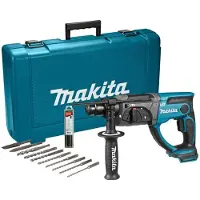 Makita DHR202ZKX6 18V Accu combihamer | SDS-PLUS | zonder accu's en lader in koffer met 10-delige SDS-plus borenset