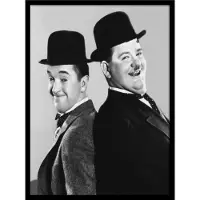 POsterpoint Laurel and Hardy poster - in mooie houten Fotolijst- Dikke en Dunne- film - Hollywood -print - ingelijst - 29.7 x 42 cm.