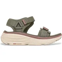 SKECHERS Dames Webbing Kwartband Sandalen groen (36), 3 tot 5 cm, Klittenband, Casual 141755