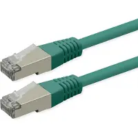 Roline Patchkabel Cat.6 (klasse E), PoE, S/FTP (PiMF), groen, 10 meter