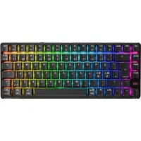 XTRFY K33 Compact, draadloos toetsenbord, USB + RF draadloos + Bluetooth, membraan-mechanische toetsen, QWERTY-indeling, RGB LED-verlichting, zwart