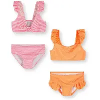 MINOTI Bikini oranje / pink / wit