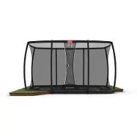 Berg Trampoline FlatGround Ultim Champion 410 Grey + Safety Net Deluxe XL