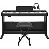Gear4Music VISIONKEY-500 Digital Piano Bench Pack Matte Black