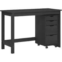 vidaXL Bureau en rolkast set MOSS 2 st Zwart