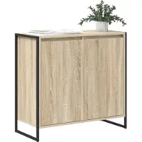 vidaXL Bijzetkast Sonoma 79 x 36 x 75 cm Bewerkt hout