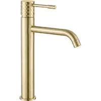 REA Wastafelkraan Lungo Diamond Brush Gold High