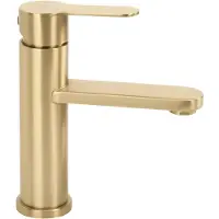 REA - Arcos - Wastafelkraan - Geborsteld Goud Low - 9,8X20X18,5Cm