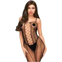 Shots Lingerie Drop Dead - Erotische Catsuit - Maat S/L - Zwart