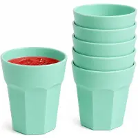 PlasticForte onbreekbaar drinkglas - 36x - kunststof - mintgroen - 360 ml - drinkglazen - lichtgewicht - 9 x 10 cm - stapelbaar
