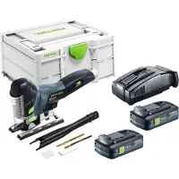 Festool PSC 420 EB-Basic accu pendelzaag 18 V 120 mm borstelloos + 2x accu 4,0 Ah + snellader + Systainer