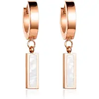 Cilla Jewels oorringen Titanium Rose met Wit