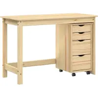 vidaXL Bureau en rolkast set MOSS 2 pcs Bruin