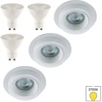 Lybardo - Inbouwspots 3-pack + LED Spot 2.4W - Warmwit Licht