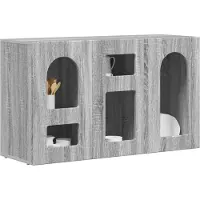 vidaXL Dressoir ELST, grijs Sonoma, 100 x 35 x 59 cm, houtvezel
