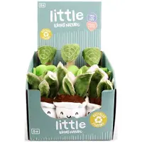 Living Nature pluche plant knuffel groen - educatief speelgoed.