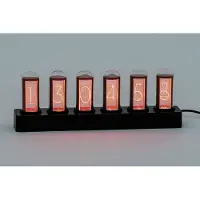AMS Retro Nixie Tube Tafelklok • Zes Lichtgevende Cijfers • Uniek Ontwerp 1319