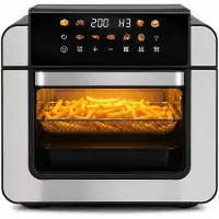 ROYAL SWISS Airfryer Oven 15L XXL – Heteluchtfriteuse – 1800W – 9 Programma’s – PFAS Vrij – Inclusief Accessoires –