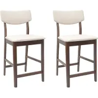 vidaXL Eetstoelen 2 st Massief Rubberhout Lichtbruin 48 x 49 x 95 cm