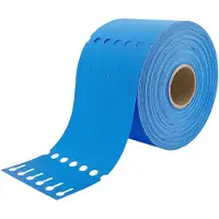 Combicraft Blanco sleufetiketten 160x17mm voor thermal transferprinters op rol blauw - 1 rol met 4000 etiketten