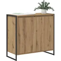 vidaXL Bijzetkast Ambachtelijk Eiken 79 x 36 x 75 cm Bewerkt hout
