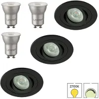 Lybardo - Inbouwspots - 8-pack - Spotjes Inbouw - Evia - Kantelbaar - Vierkant