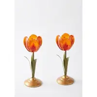 Pip studio - kandelaren - 21cm - oranje - set van 2