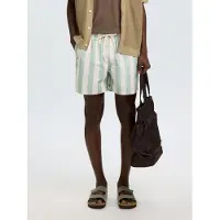 Selected Zwemshorts beige / groen