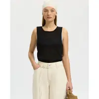 Selected Gebreide top 'Moon' zwart