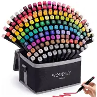 Woodley Dubbelzijdige Stiften - 168 kleuren - Voor volwassen en