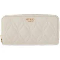 GUESS portemonnee Maxine SLG Zip Around Wallet Cream White crème