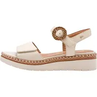 Tamaris Leren sandalen met plateauzool Comfort