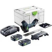 Festool ISC 240 EB-Basic accu-isolatiezaag 18 V 240 mm + 2x accu 4,0 Ah + snellader + Systainer
