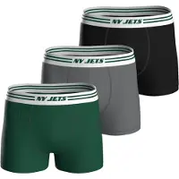 NFL Boxershorts 'New York Jets' grijs / groen / zwart