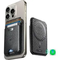 ESR Classic Geo Wallet | Pasjeshouder voor 5 pasjes | Compatibel met MagSafe en met Zoek Mijn-App | Carbon Fiber