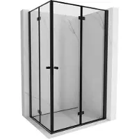 Mexen Mist-F Duo opvouwbare douchecabine rechts 80 x 95 , zwart frame, zwart - 8A6-080L-095P-70-70