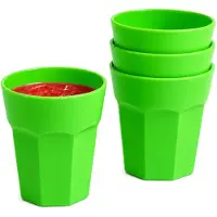 PlasticForte onbreekbaar drinkglas - 36x - kunststof - groen - 360 ml - drinkglazen - lichtgewicht - 9 x 10 cm - stapelbaar