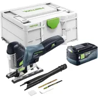 Festool PSC 420 EB-Basic accu pendelzaag 18 V 120 mm borstelloos + 1x accu 5,0 Ah + Systainer - zonder oplader