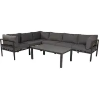 Ebuy24 Copacabana tuin salontafel zwart glas.